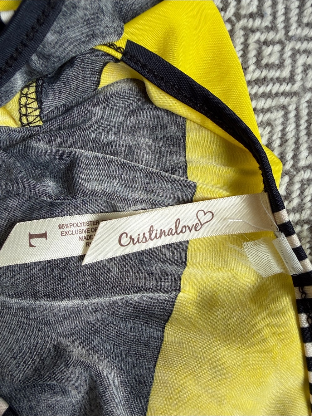 Cristinalove Yellow & Black Striped Maxi Tank Dress - Picture 3 of 5